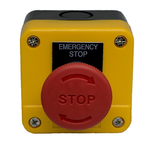 10A Latching Estop Push Button Switch 1Nc With Red Mushroom Head And Ip40 Protection For Electrical Safety Control