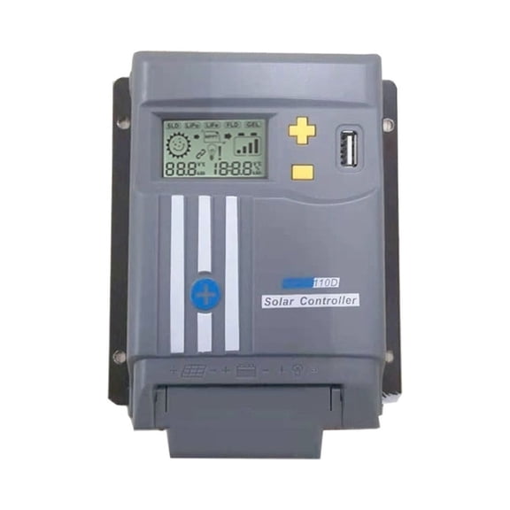 10A MPPT Solar Charge Controller with WiFi Device 12V/24V LCD Display Battery Regulator Dual USB LifePo4 ,Safe to Use - MPPT110D WIFI_12V24V AUTO