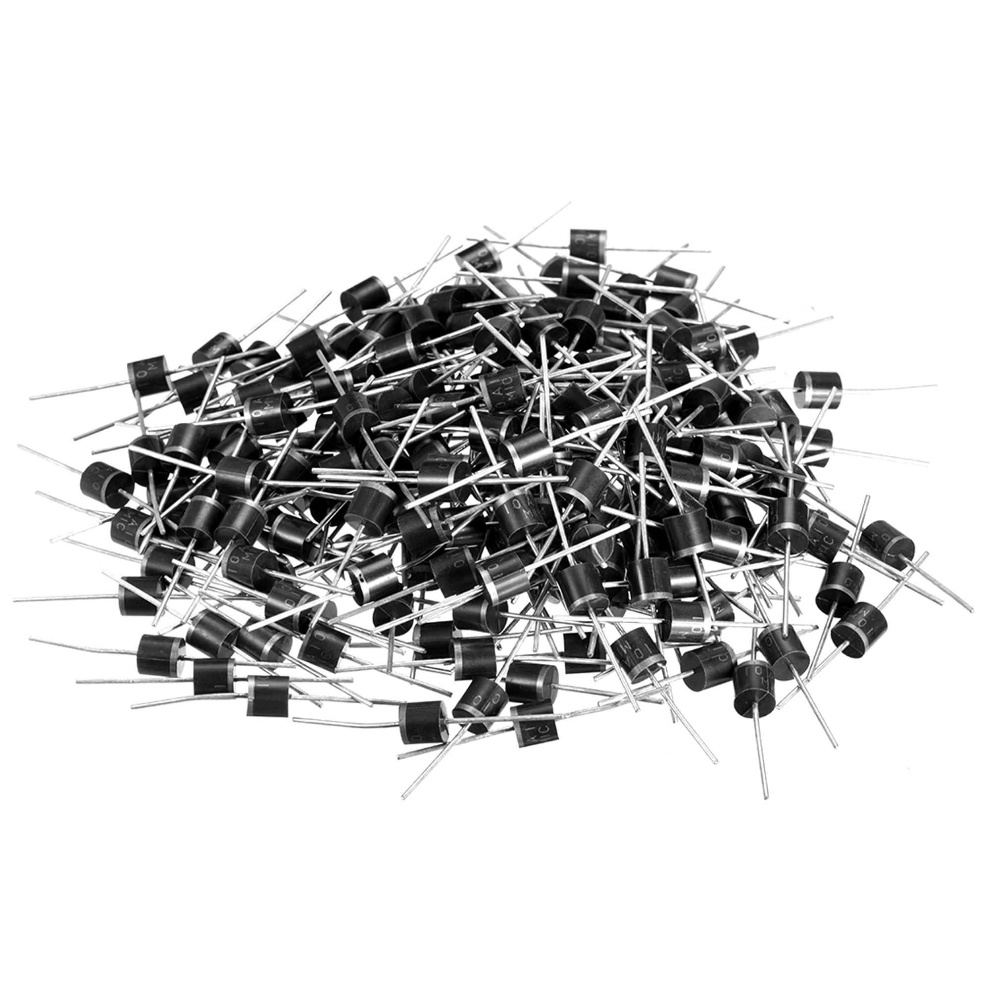 Uxcell 10A10 Electronic Silicon Diodes 10A 1000V shaft 2.28'' Total Length 200 Pack Black Plastic