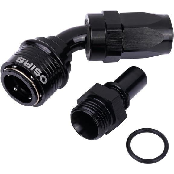 10AN 45 Degree Quick Disconnect Fuel Fitting, Reusable Snap Lock Swivel Hose End for Fuel Cell, EFI & Racing Fuel Line