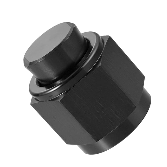 10AN AN10 Female Thread Flare Cap Block Off Tube Fitting Plug Adapter Fuel Oil Line Adaptor Aluminum Alloy Black