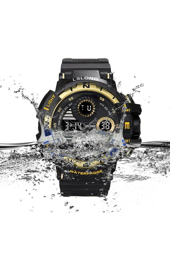 10ATM Waterproof Digital Sports Watch - Dive & Swim Watch with Alarm, Stopwatch & Backlight | 2+ Year Battery Life, Adjustable Strap