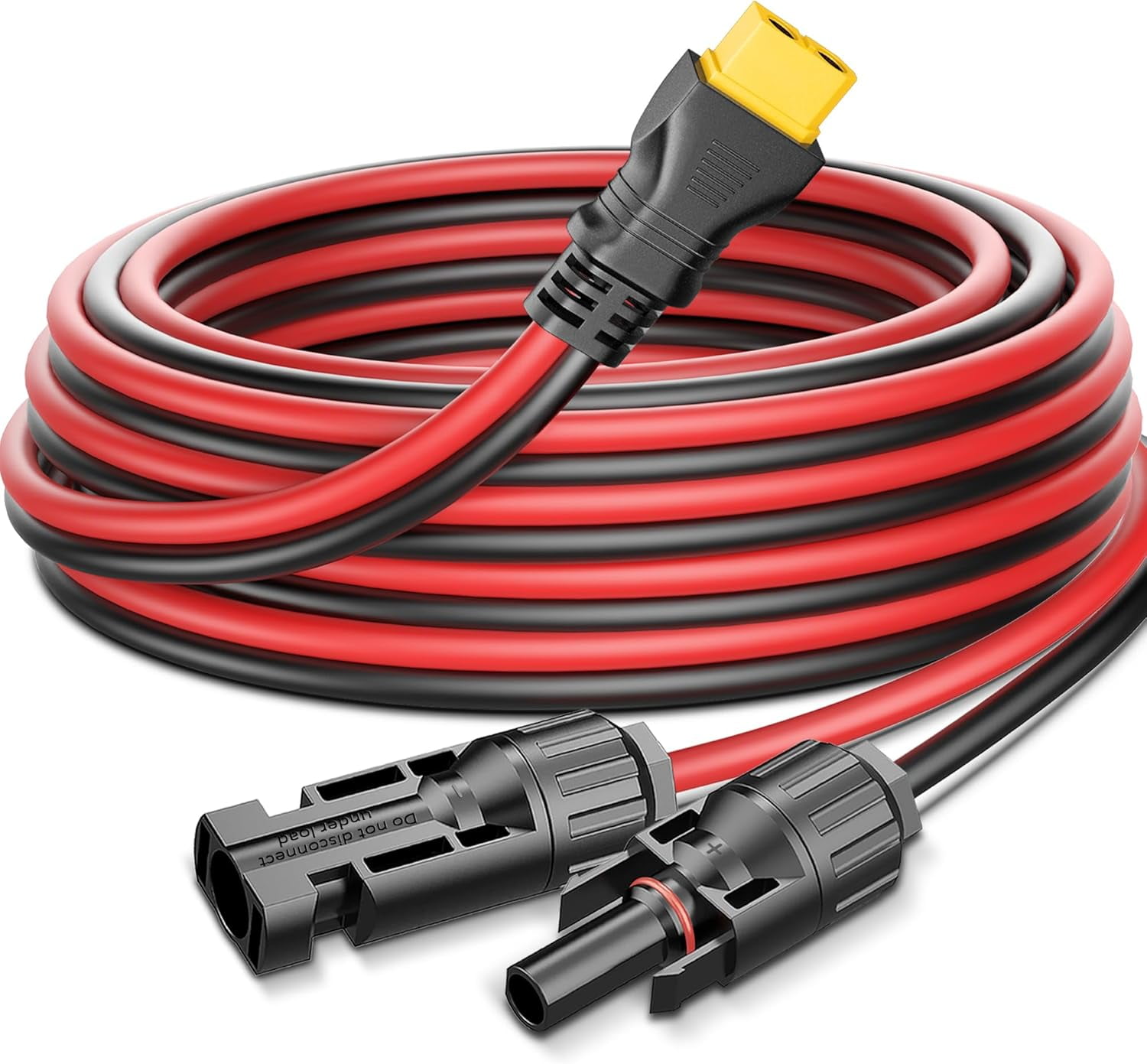 10AWG Solar to XT60 Charging Cable (12ft), High-Quality Solar to XT60 Charging Extension Wire for Portable Power Station & Ecoflow Generator, Solar Panel to Injection Molding XT60 Extension Cord
