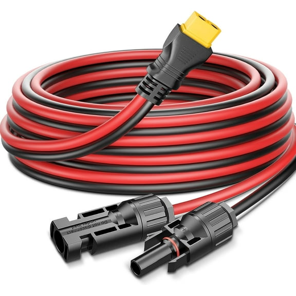 10AWG Solar to XT60 Charging Cable (8ft), High-Quality Solar to XT60 Charging Extension Wire for Portable Power Station & Ecoflow Generator, Solar Panel to Injection Molding XT60 Extension Cord