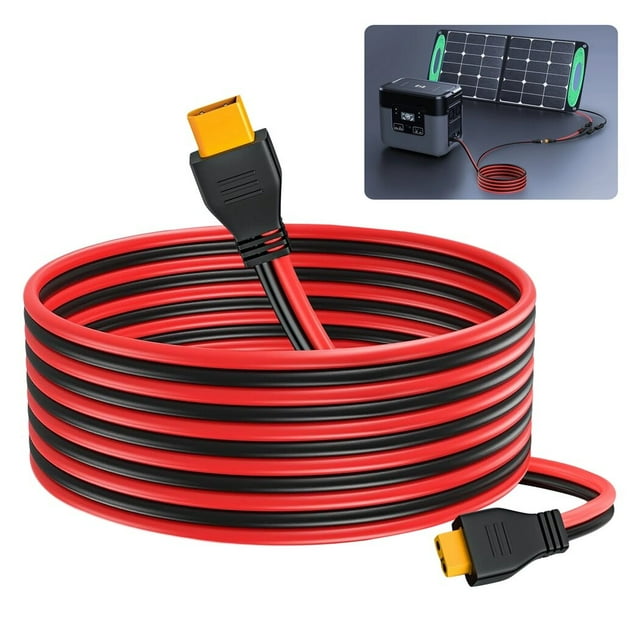 10AWG XT60 Cable Extension, Male to Female XT60 Connector Wire, Solar