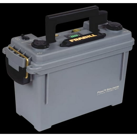 10Ah 12V Source Battery Box, Portable Litime Battery Charger for Outdoor Activities, Dual USB, Flashlight & 12V DC Outlet, Waterproof & Lightweight