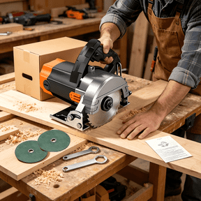 10Amp Corded Handheld Tile & Masonry Saw, Wet/Dry Electric Circular Saw for Wood, Stone & Marble Cutting, Portable Marble Saw for DIY & Construction Projects