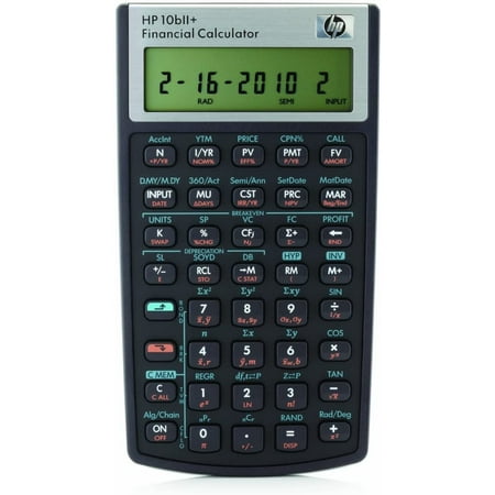 10B II Plus/Hewlett Packard 10BII+ Financial Scientific Calculator + Protective Case Black