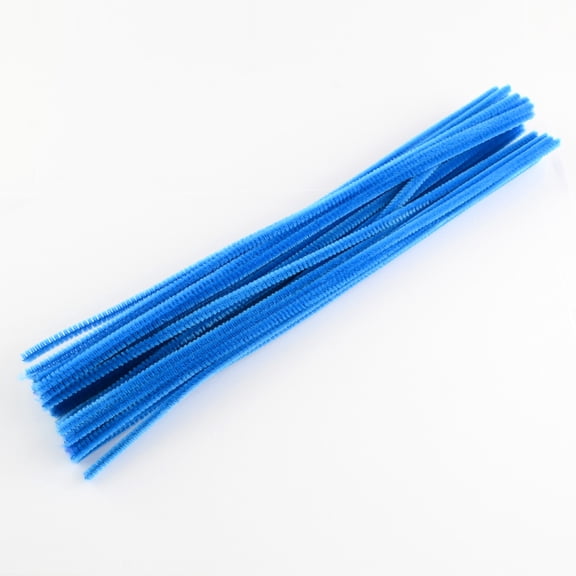 10Bundle 11.8 inch Pipe Cleaners DIY Chenille Stem Tinsel Garland Craft Wire Dodger Blue 300x5mm