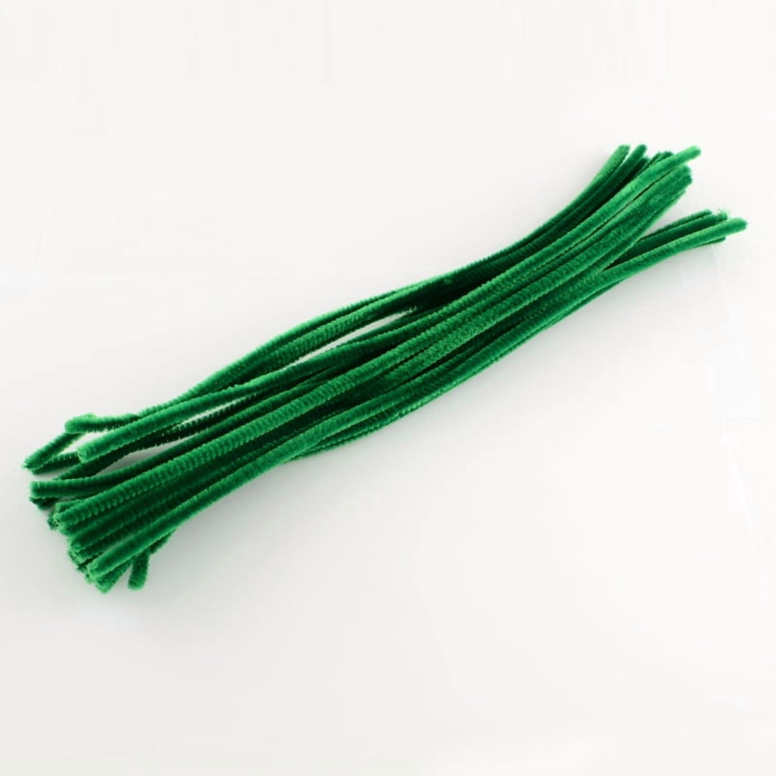10Bundle 11.8 inch Pipe Cleaners DIY Chenille Stem Tinsel Garland Craft Wire Green 300x5mm