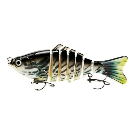 10CM/15.5G Multi-Jointed Fishing Lure with Hooks Realistic 7-Section Swimbait Bionic Hard Artificial Bait Freshwater Saltwater Fishing Accessories