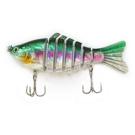 10CM/15.5G Multi-Jointed Fishing Lure with Hooks Realistic 7-Section Swimbait Bionic Hard Artificial Bait Freshwater Saltwater Fishing Accessories