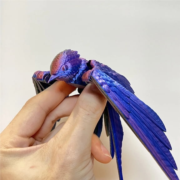 10CM Bird Model Gradient Color Rain 3D Printing Hand Model Joints Movable Home Decoration Desktop Crafts Action figure