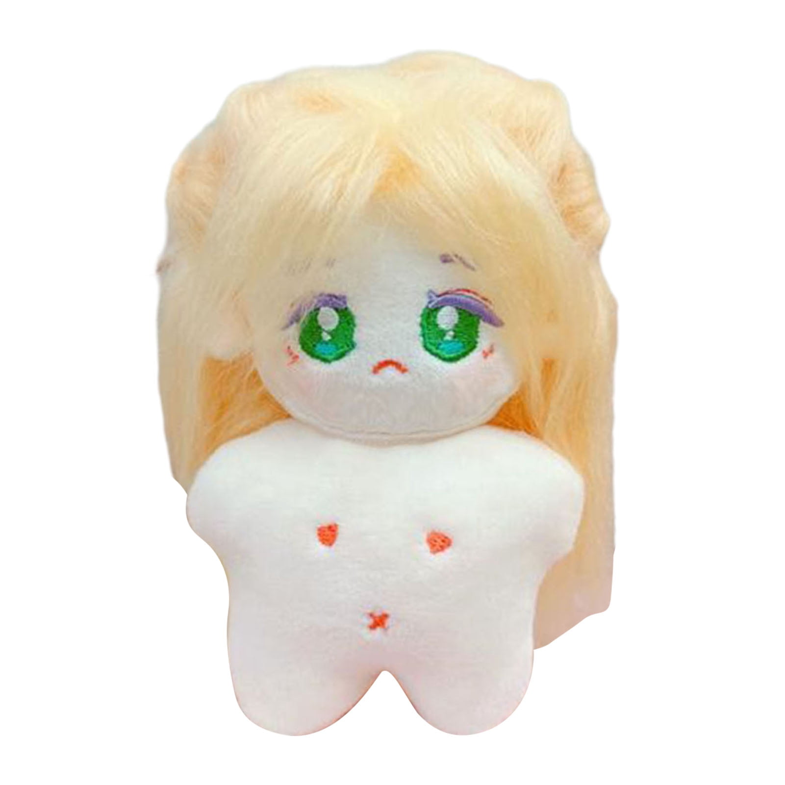 10CM Naked Cotton Doll Colorful Hair DIY Hairstyles Cute Big Eyes Anime Girl Doll Unfinished