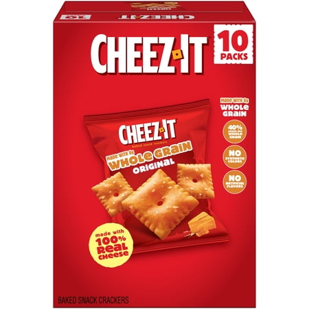 Cheez-It Original Baked Snack Crackers, Made with Whole Grain, 10 Count