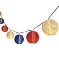 thumbnail image 1 of Indoor/Outdoor 10-Count Battery-Operated LED Lantern Lights, Red/Warm White, Blue, 6', Patriotic by Way To Celebrate, 1 of 6