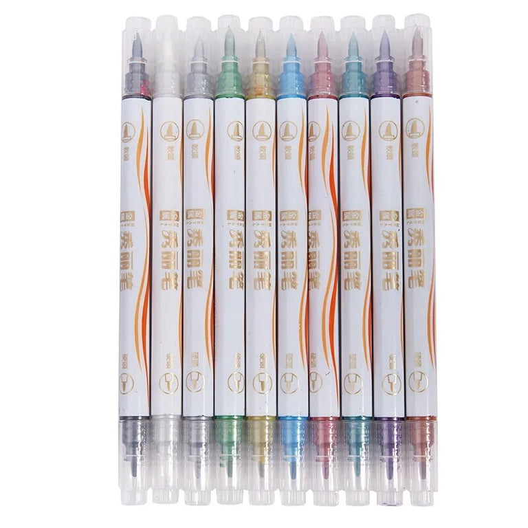 Brush Pens Best Markers For Card Making 10Colors Metallic