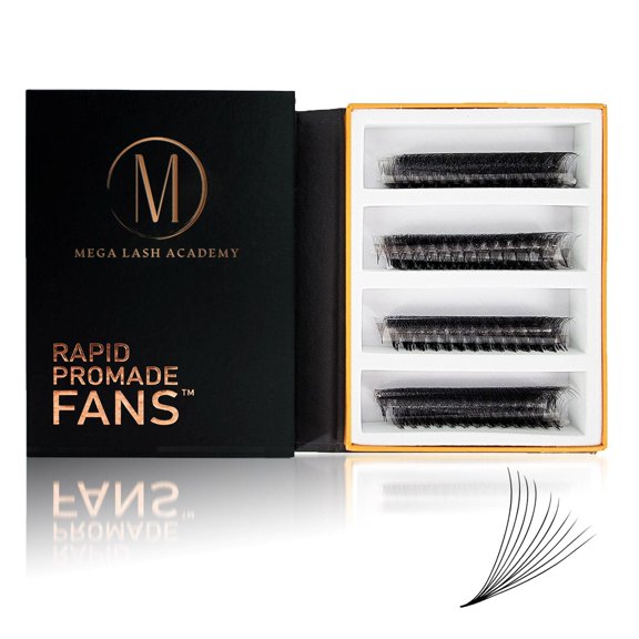 10D Rapid Promade Fans® - 1000 Fans - C Curl