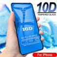 10D Tempered Glass For iPhone 13 12 11 Pro Max XS XR X 8 6S Plus SE2