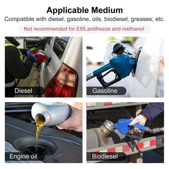 10FT 5/16 Inch Line Hose, SAE 30R9 Push Lock NBR Rubber, Braided Polyester, 300PSI, -40F to 257F, Black, for Gas Biodiesel Oil Lines