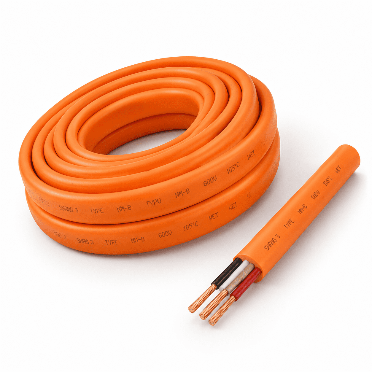 10FT 8AWG/3 Non-Metallic Sheathed Electrical Wire with Ground - Walmart.com