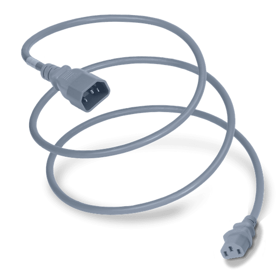 10FT C13 C14 10A 250V 18/3 SJT GRAY Power Cord