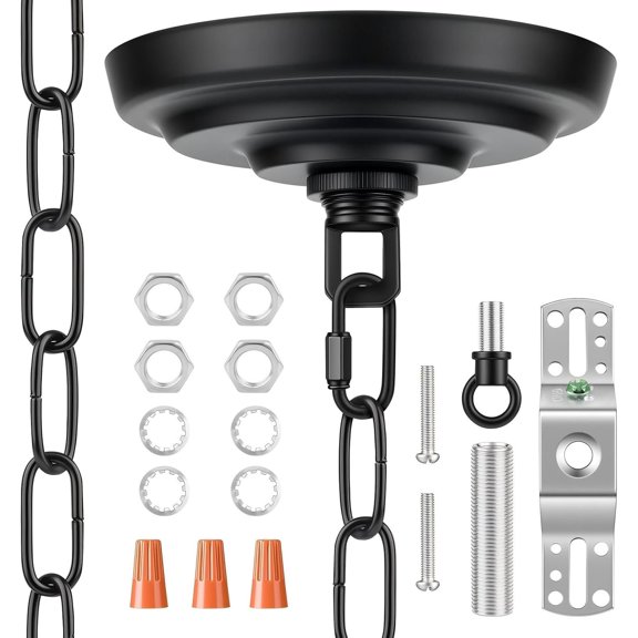 10FT Chandelier Chain with 5.2" Light Canopy Kit, Swag Light Kit
