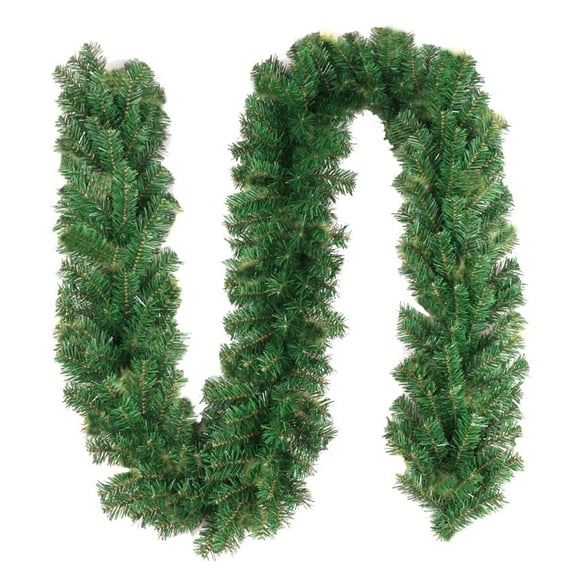 10 FT Christmas Garland Indoor Outdoor Decorations| Non-Lit Soft Garland | Home Garden Artificial Pure Green