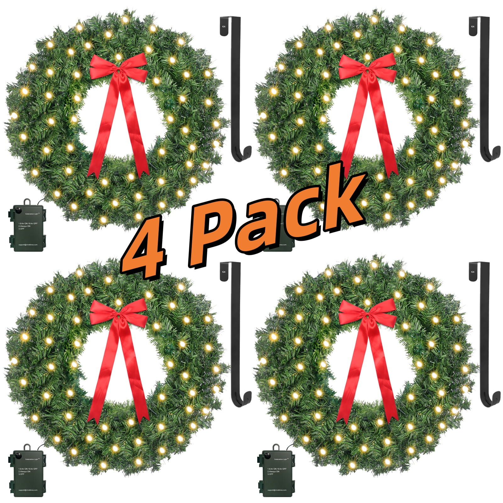 10FT NonLit Artificial Christmas Garland for Staircase, Indoor/Outdoor, Soft Green Holiday