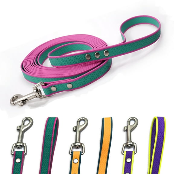 10FT Dog Walking Leash (Green) - Reflective Waterproof Rust-Proof Walking Lead for Small/Medium/Large Dogs