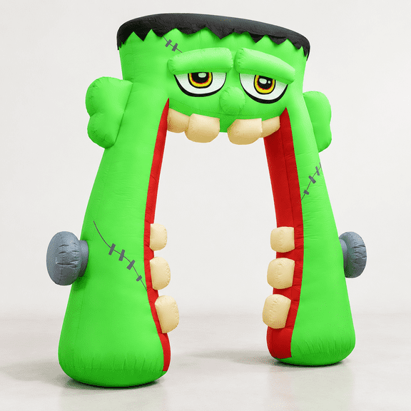 10FT Frankenstein Archway Inflatable Outdoor Decoration with Built-in LEDs