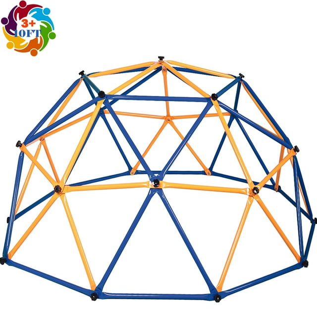 10FT Kids Jungle Gym, Colorful Dome Climber for Outdoor, Geometric