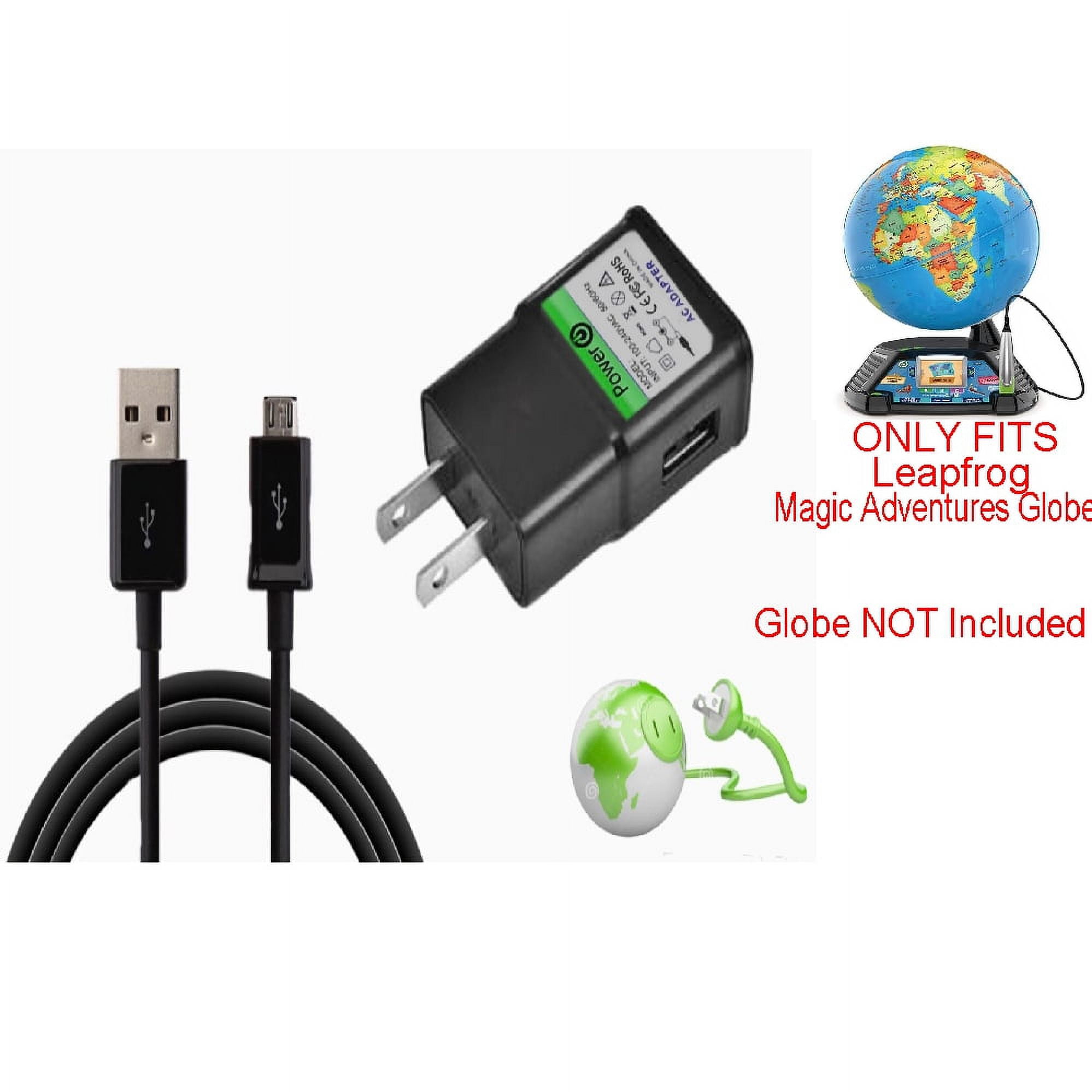 10FT LONG SET Power Cord USB AC Adapter for Leapfrog Magic Adventure