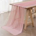 thumbnail image 1 of 10FT Light Pink Chiffon Table Runner 12x118 Inches for Wedding Reception Rustic Birthday Party Decorations, 1 of 7