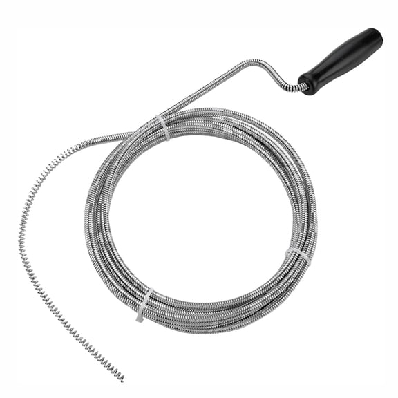 10FT Manual Drain Snake Auger Clog Remover Plumbing Tool Flexible Metal Drain Cleaner for Sink Toilet Bathtub Shower Kitchen Bathroom Pipe Unclogging Heavy Duty Cleaning Tool