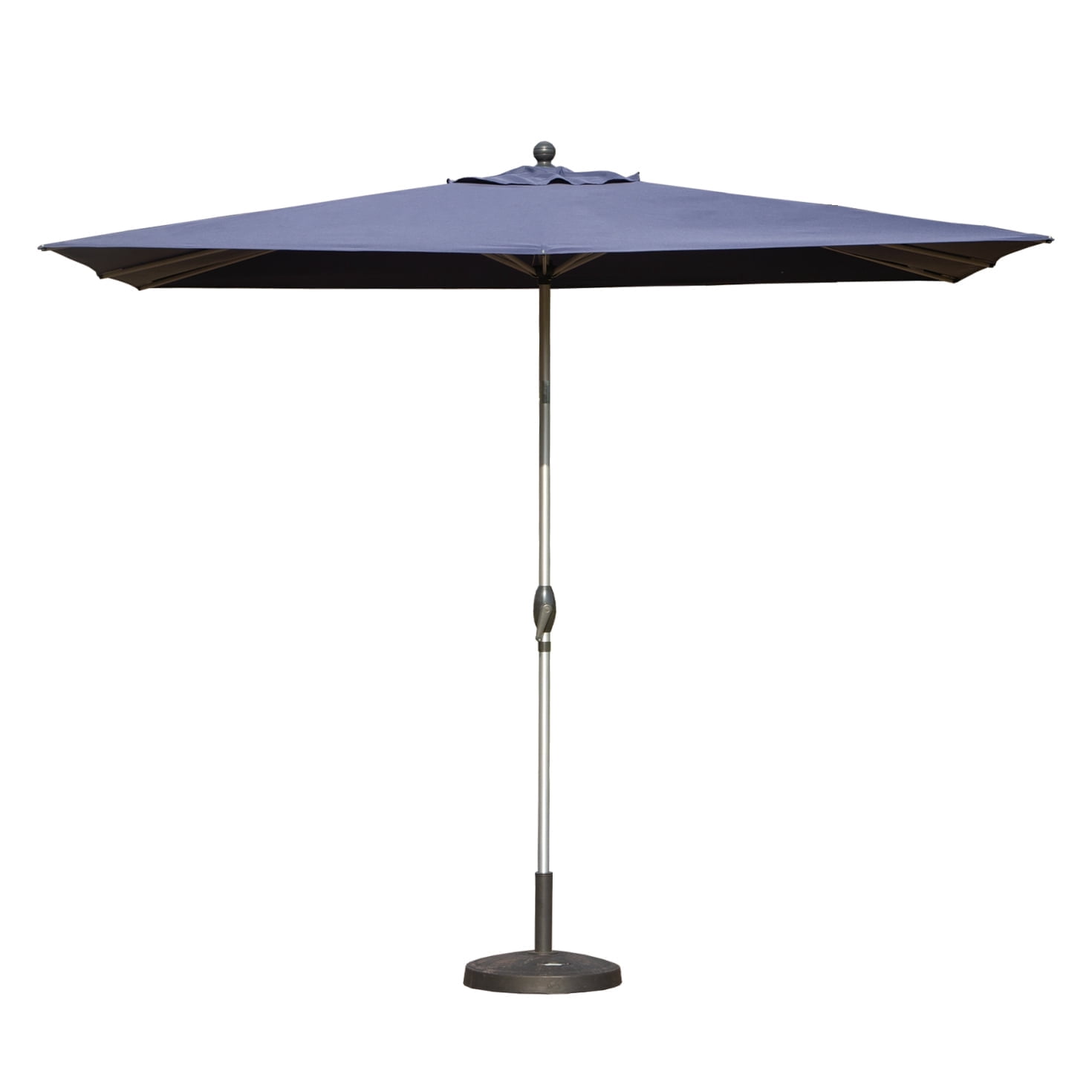 10FT Outdoor Patio Umbrella, Rectangle Market Umbrella with Push Button Tilt and Crank, Table Umbrella 8 Sturdy Ribs UV Protection for Deck, Backyard, Pool, Navy Blue