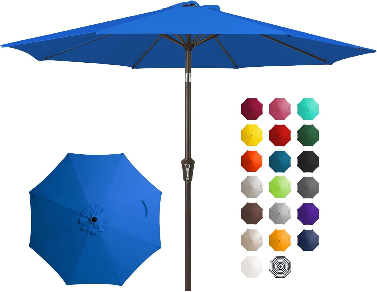 10FT Outdoor Patio Umbrella Outdoor Table Umbrella with Push Button