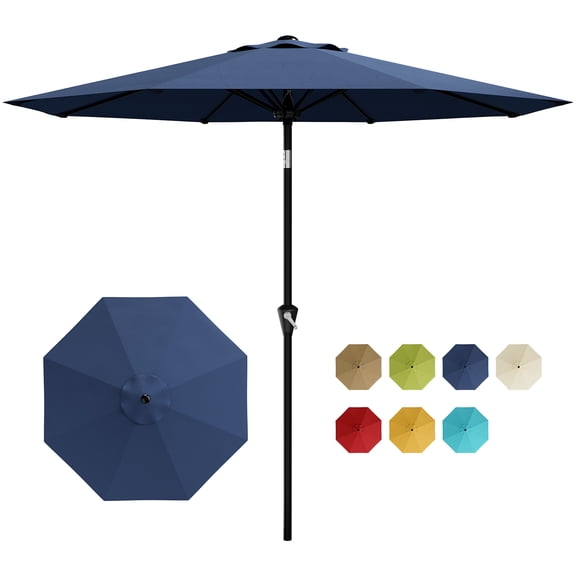 10FT Patio Umbrella – Outdoor Market Parasol with UV Protection, Crank & Tilt, Fiberglass Ribs – Large Rectangle Sunshade for Deck, Yard, Pool, Garden