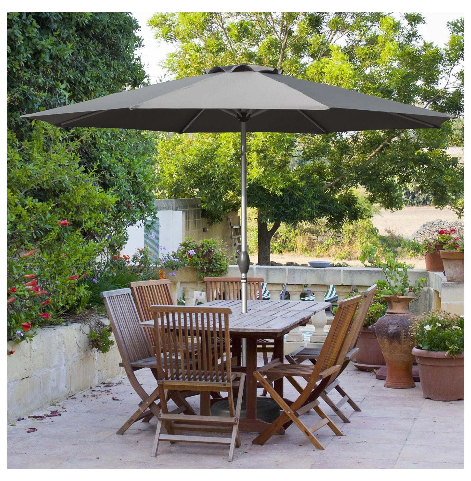 10 ft patio umbrella sunbrella Fabric Deluxe Curvy Umbrella This cantilever umbrella from our Napoli collection provides 100 square feet of relaxing cooling shade 10ft Cantilever Patio Umbrella with