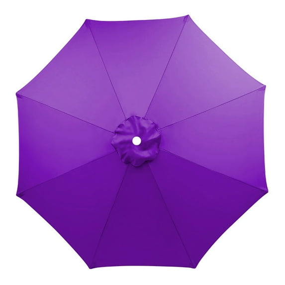 10FT Patio Umbrella Replacement Canopy, Market Umbrella Top, Outdoor Table Umbrella Canopy for 6 Ribs, Canopy Only - Purple