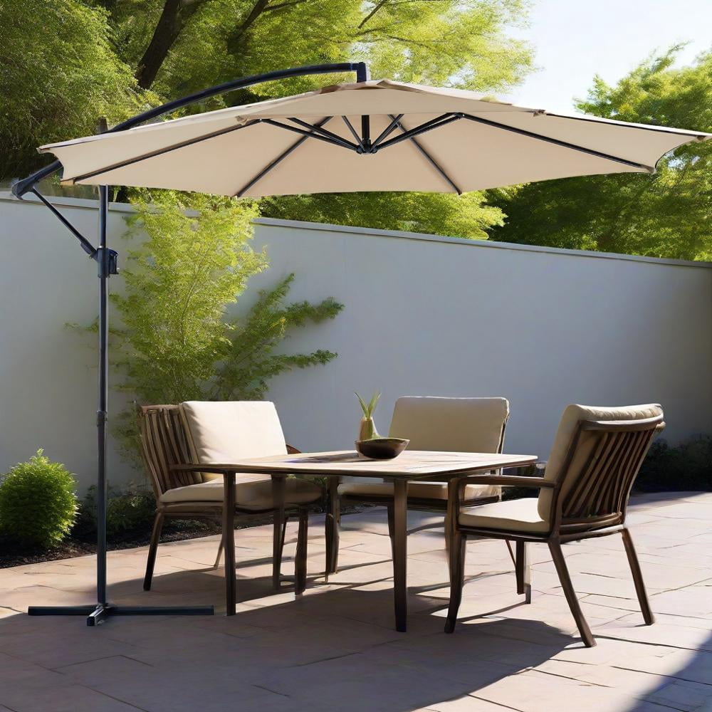 10FT Patio Umbrellas, 8 Ribs, UV Protection for Pool Garden Backyard Market, Khaki