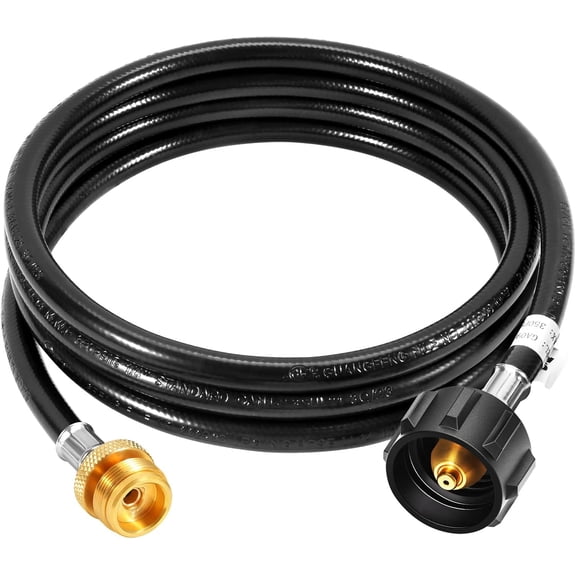 10FT Propane Hose, Propane Adapter Hose 1lb to 20lb Connection, Propane Tank Hose Suitable for Weber Q Grills, Blackstone Griddles, Coleman Stoves, Mr Heater Buddy & More