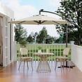 thumbnail image 1 of 10FT Solar LED Offset Cantilever Umbrella with Crank Lift & Tilt, 8-Rib Design, 99% UV Protection, Fade-Resistant Fabric for Patio, Pool, Backyard Use, 1 of 7