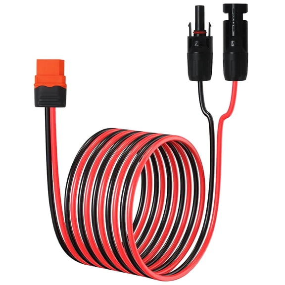 10FT Solar to XT60i Cable 12AWG XT60i Connector with Anti-Reverse Protection, Waterproof Solar Connector, Compatible with EcoFlow Delta River & Portable Power Station