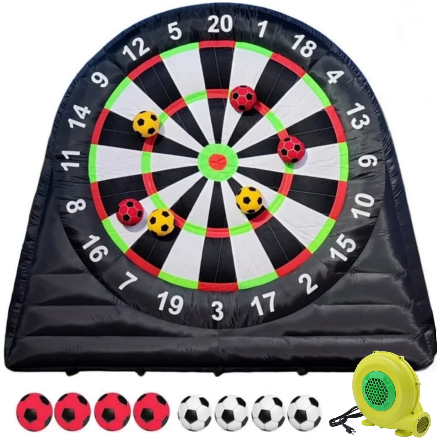 10FT Giant Inflatable Soccer Dart Game Outdoor Toy with 450w Blower
