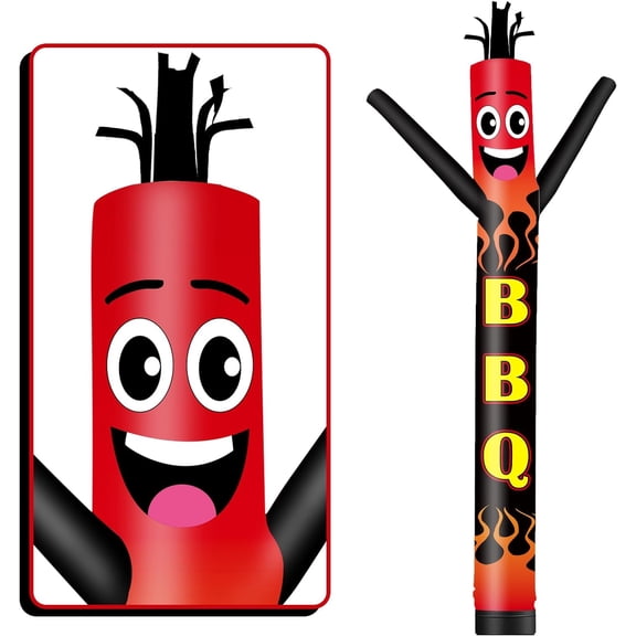 10FT Tall Inflatable Tube Man BBQ Wacky Wavy Dancing Guy (12''Diameter) for Outdoor Decoration Advertising Business Promotion (Blower Not Included)