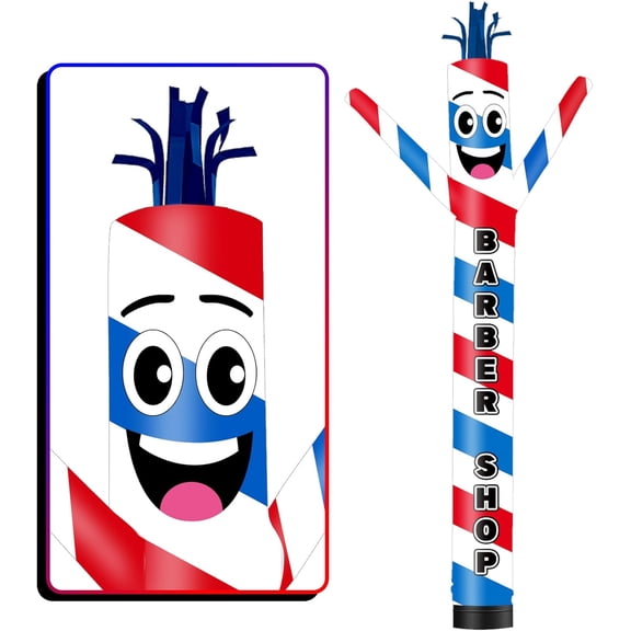 10FT Tall Inflatable Tube Man Barber Shop Wacky Wavy Dancing Guy (12''Diameter) for Outdoor Decoration Advertising Business Promotion (Blower Not Included)