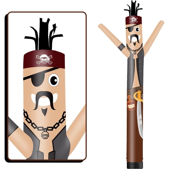 10FT Tall Inflatable Tube Man Pirate Wacky Wavy Dancing Guy (12''Diameter) for Outdoor Decoration Advertising Business Promotion (Blower Not Included)