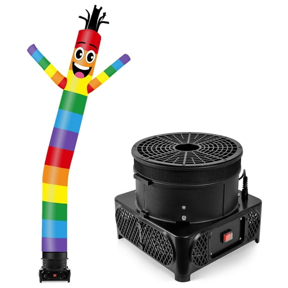 10FT Tall Inflatable Tube Man Wacky Wavy Dancing Guy with Weather-Resistant Blower (12''Diameter) for Outdoor Decoration Advertising Business Promotion