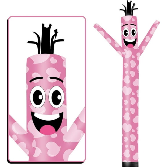 10FT Tall Valentine's Day Inflatable Tube Man (12''Diameter) Wacky Wavy Dancing Guy for Outdoor Decoration Advertising Business Promotion (Blower Not Included)